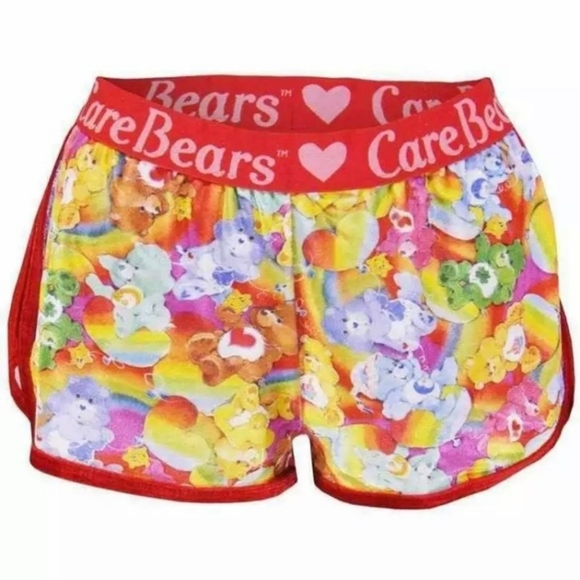 Iron Fist Pants - Care Bear Rainbow Colorful Velvet Nostalgic Shorts